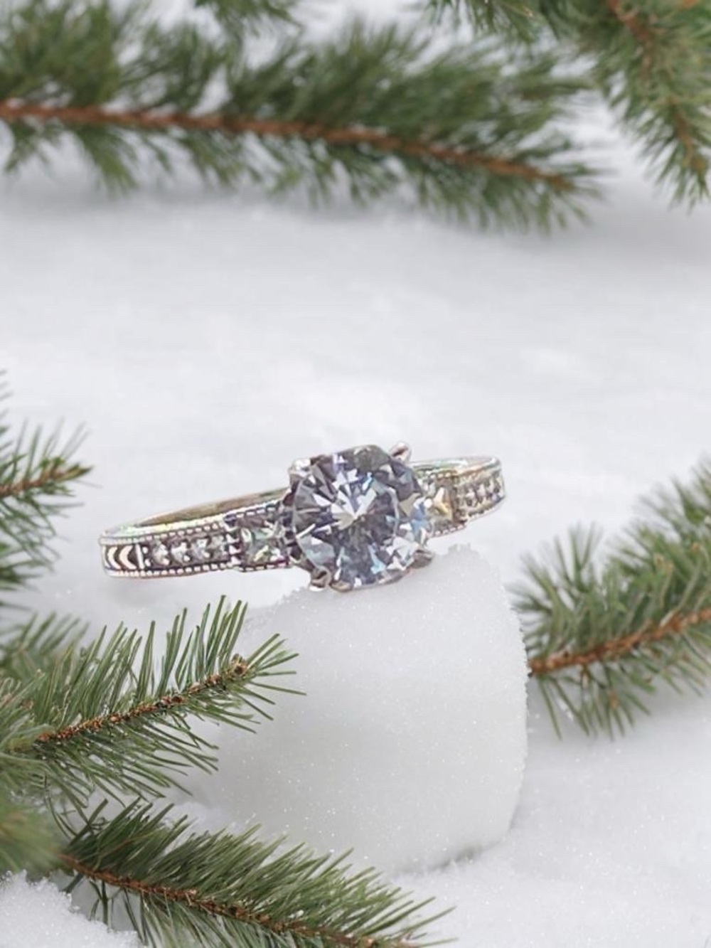 Sterling Silver Cocktail Ring size 10